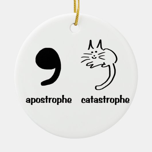 Apostrophkatastrophe Keramikornament (Vorne)