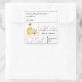 Apothecary Apple Infted Honey Label Quadratischer Aufkleber (Tasche)
