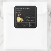 Apothecary Apple Infted Honey Label Quadratischer Aufkleber (Tasche)