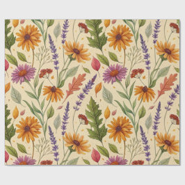 Apothecary Autumn Floral Garden Pattern Geschenkpapier