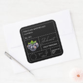 Apothecary Blackcurrant Quadratischer Aufkleber (Umschlag)