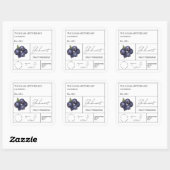 Apothecary Blackcurrant Quadratischer Aufkleber (Blatt)
