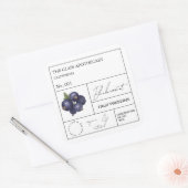 Apothecary Blackcurrant Quadratischer Aufkleber (Umschlag)