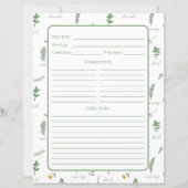 Apothecary Botanical Recipe Binder Page (Vorderseite)