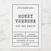 Apothecary Candle Business Rectangle Product Label Lebensmitteletikett (Einzelnes Label)