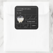 Apothecary Chamomile Bubble Bath Label Quadratischer Aufkleber (Tasche)