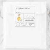 Apothecary Chamomile Infted Honey Label Quadratischer Aufkleber (Tasche)