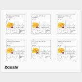 Apothecary Cherry Infted Honey Label Quadratischer Aufkleber (Blatt)