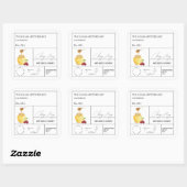 Apothecary Cherry Infted Honey Label Quadratischer Aufkleber (Blatt)