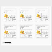 Apothecary Citrus Infted Honey Label Quadratischer Aufkleber (Blatt)