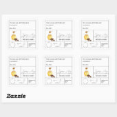 Apothecary Coffee Espresso Infantiiertes Honigetik Quadratischer Aufkleber (Blatt)