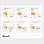 Apothecary Cranberry Infted Honey Label Quadratischer Aufkleber (Blatt)