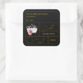 Apothecary Dahlia Bubble Bath Label Quadratischer Aufkleber (Tasche)