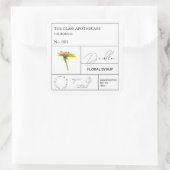 Apothecary Dandelion Label Quadratischer Aufkleber (Tasche)
