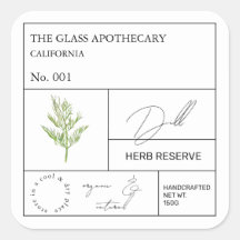 Apothecary Dill Label
