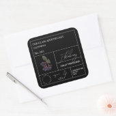Apothecary Elderberry Label Quadratischer Aufkleber (Umschlag)