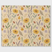 Apothecary Fall Floral Botanical Pattern Geschenkpapier (Flach)