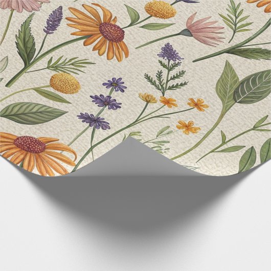 Apothecary Field Herb Meadow Wrap Geschenkpapier (Ecke)