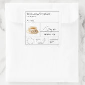 Apothecary Ginger Root Herbal Tee Label Quadratischer Aufkleber (Tasche)