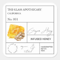 Apothecary Ginger Root Infatum Honey Label