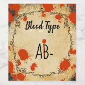 Apothecary halloween Vintag vampire BLOOD Weinetikett (Einzelnes Label)
