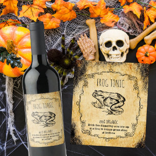 Apothecary halloween Vintag Weinetikett