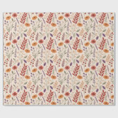 Apothecary Herbal Bloom Cream Pattern Geschenkpapier (Flach)