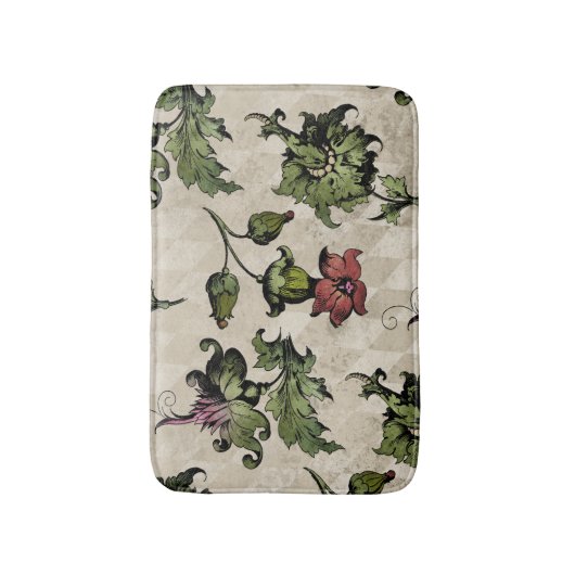 Apothecary Hexe Pflanze | Steampunk Botanische Krä Badematte (Vorderseite Vertikal)