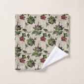 Apothecary Hexe Pflanze | Steampunk Botanische Krä Badhandtuch Set (Waschlappen)