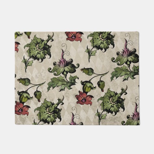 Apothecary Hexe Pflanze | Steampunk Botanische Krä Fußmatte (Vorderseite)