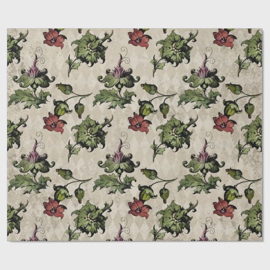 Apothecary Hexe Pflanze | Steampunk Botanische Krä Geschenkpapier (Flach)