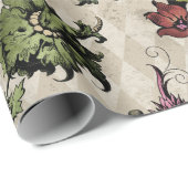 Apothecary Hexe Pflanze | Steampunk Botanische Krä Geschenkpapier (Rolleneckpunkt)