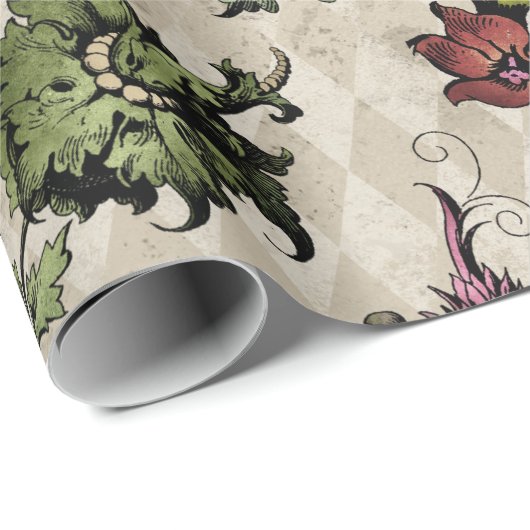 Apothecary Hexe Pflanze | Steampunk Botanische Krä Geschenkpapier (Rolleneckpunkt)