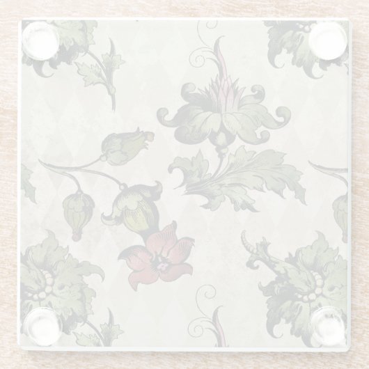 Apothecary Hexe Pflanze | Steampunk Botanische Krä Glasuntersetzer (Rückseite)