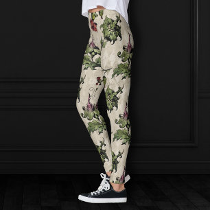 Apothecary Hexe Pflanze   Steampunk Botanische Krä Leggings