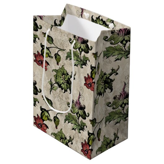 Apothecary Hexe Pflanze | Steampunk Botanische Krä Mittlere Geschenktüte (Vorderseite Schrägansicht)