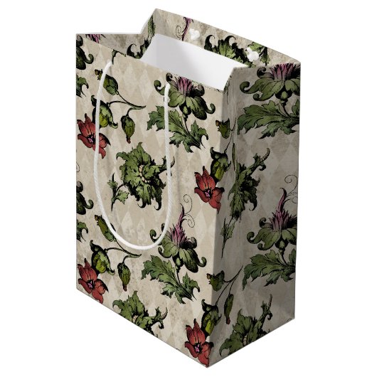 Apothecary Hexe Pflanze | Steampunk Botanische Krä Mittlere Geschenktüte (Rückseite Schrägansicht)