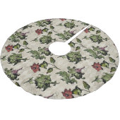 Apothecary Hexe Pflanze | Steampunk Botanische Krä Polyester Weihnachtsbaumdecke (Schrägansicht)