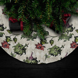 Apothecary Hexe Pflanze | Steampunk Botanische Krä Polyester Weihnachtsbaumdecke