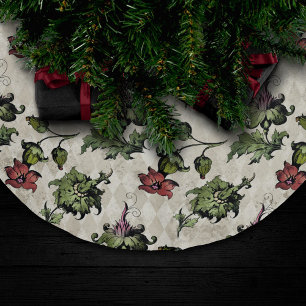 Apothecary Hexe Pflanze   Steampunk Botanische Krä Polyester Weihnachtsbaumdecke
