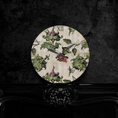 Apothecary Hexe Pflanze | Steampunk Botanische Krä Runde Wanduhr