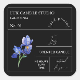 Apothecary Iris Scented Candle Label Quadratischer Aufkleber
