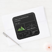 Apothecary Jalapeno Label Quadratischer Aufkleber (Umschlag)