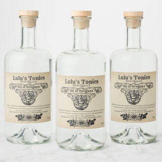 Apothecary Labels Alkoholflaschenetikett