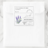 Apothecary Lavender Scented Candle Label Quadratischer Aufkleber (Tasche)