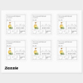 Apothecary Lemon Balm Infanterie Honey Label Quadratischer Aufkleber (Blatt)