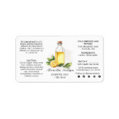 Apothecary Lemon Citrus Essential Oils Wasserfarbe Adressaufkleber (Vorne)