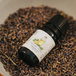 Apothecary Lemon Citrus Essential Oils Wasserfarbe Adressaufkleber