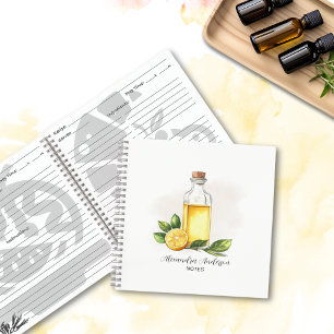 Apothecary Lemon Citrus Essential Oils Wasserfarbe Notizblock