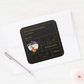 Apothecary Marigold Bubble Bath Label Quadratischer Aufkleber (Umschlag)